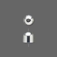 Цилиндр, 8х8мм (внутренний размер 7.3мм), гладкий, базовый материал - латунь, посеребренный, 5 шт.