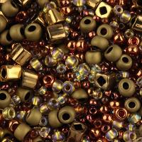 Бисер TOHO Mix, цвет #3205 (Бронзово-золотистый), 10 грамм