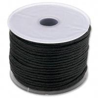 Шнур хлопковый вощеный, около 2мм, черный, 5 метров Шнур хлопковый вощеный, около 2мм, черный, 5 метров