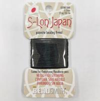 Нить полиэстеровая, S-Lon Japan, толщина 0.2мм, цвет чёрный, моток, 20.1 метра