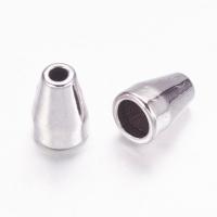 Конус, 11х8мм (внутренний размер 5мм), гладкий, базовый материал - цинковый сплав, стиль тибетское серебро, 10 шт.