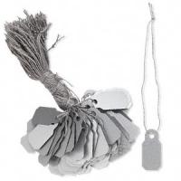 Ценники ювелирные, 22х10мм, пластик с нитью, серебристые, 10 шт.