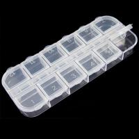 Коробочка для хранения, 13х5х1.5см, прямоугольная, с 12 ячейками, прозрачная, 1 шт., УЦЕНКА Коробочка для хранения, 13х5х1.5см, прямоугольная, с 12 ячейками, прозрачная, 1 шт., УЦЕНКА