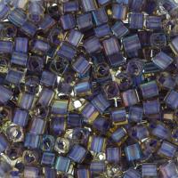 Бисер TOHO Cube, размер 1.5мм, цвет #926 (Окрашенный изнутри, светлый топаз/непрозрачный лавандовый), 10 грамм
