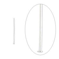 Пины со шляпкой, 19х0.511мм, базовый материал - латунь, посеребренные, 100 шт.