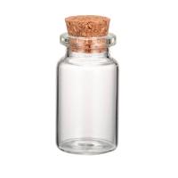 Бутылочка для декорирования, 40х22мм, базовый материал - стекло, стеклянная с пробкой, 5 шт.