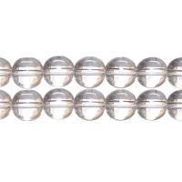 Бусины стеклянные, 10мм, кристально-прозрачные, 32 шт., низка