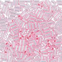 Бисер TOHO Bugle, размер 3мм, цвет #38 (Внутреннее серебрение, розовый), 10 грамм