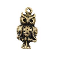 Подвеска, 18х9х3мм, филин, базовый материал - цинковый сплав, бронзовый, 1 шт.