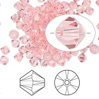 Бусина Swarovski, 4мм, Биконус (#5328), светлая роза (цвет 223), 10 шт.