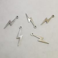 Подвеска, 20х5х1мм, молния, базовый материал - нержавеющая сталь, без покрытия, 5 шт.