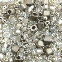 Бисер TOHO Mix, цвет #3201 (Бело-серебристый), 10 грамм