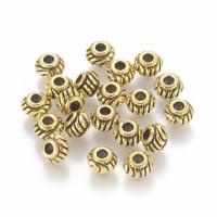 Бусина металлическая, 6х4.4мм, рондель фонарик, базовый материал - цинковый сплав, золотистого цвета с чернением, 5 грамм Бусина металлическая, 6х4.4мм, рондель фонарик, базовый материал - цинковый сплав, золотистого цвета с чернением, 5 грамм