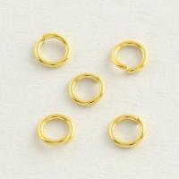 Соединительное колечко, 5мм (толщина 0.8мм, внутренний размер 3.4мм), базовый материал - нержавеющая сталь, золотистого цвета, 50 шт.