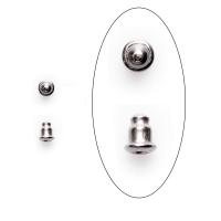 Застежки для пусет, 6х5мм, базовый материал - нержавеющая сталь, без покрытия, пара