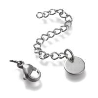 Застежка-карабин 10х6мм с удлиняющей цепочкой, соединительными колечками и круглой декоративной подвеской, базовый материал - нержавеющая сталь, без покрытия, 3 шт. Застежка-карабин 10х6мм с удлиняющей цепочкой, соединительными колечками и круглой декоративной подвеской, базовый материал - нержавеющая сталь, без покрытия, 3 шт.
