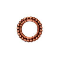 Рамка для бусин, 14мм, TierraCast, круг, базовый материал - оловянный сплав, медный с чернением, 2 шт.