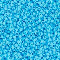 Бисер TOHO цилиндрический, размер 11/0, цвет #43F (Непрозрачный матовый, голубая бирюза), 10 грамм