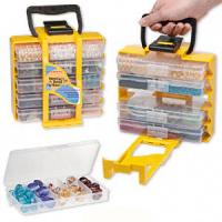 Органайзер (переносной чемоданчик), 22х17.7х11.4см для бусин и фурнитуры, 1 шт.