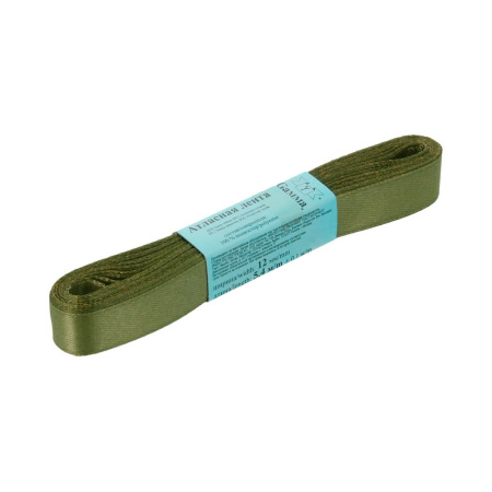 Лента атласная, Gaммa, 12мм, темный хаки №144, моток, 5 метров Лента атласная, Gaммa, 12мм, темный хаки №144, моток, 5 метров