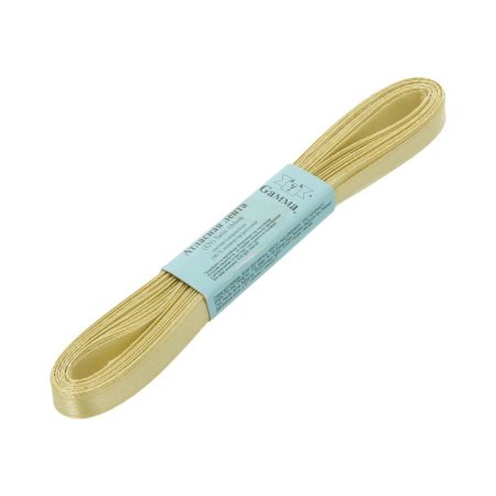 Лента атласная, Gaммa, 6мм, бледный хаки №096, моток, 5 метров Лента атласная, Gaммa, 6мм, бледный хаки №096, моток, 5 метров