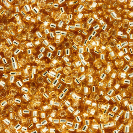 Бисер TOHO цилиндрический, размер 11/0, цвет #22 (Внутреннее серебрение, светлый топаз), 10 грамм Бисер TOHO цилиндрический, размер 11/0, цвет #22 (Внутреннее серебрение, светлый топаз), 10 грамм