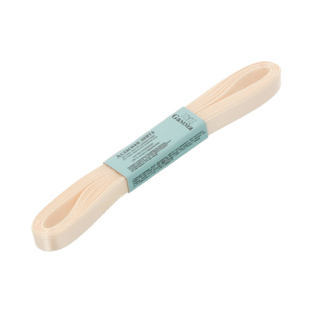 Лента атласная, Gaммa, 6мм, светло-бежевая №061, моток, 5 метров Лента атласная, Gaммa, 6мм, светло-бежевая №061, моток, 5 метров