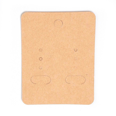 Карточка для демонстрации украшений, 67х50мм, лаконичная, коричневый картон, 50 шт.