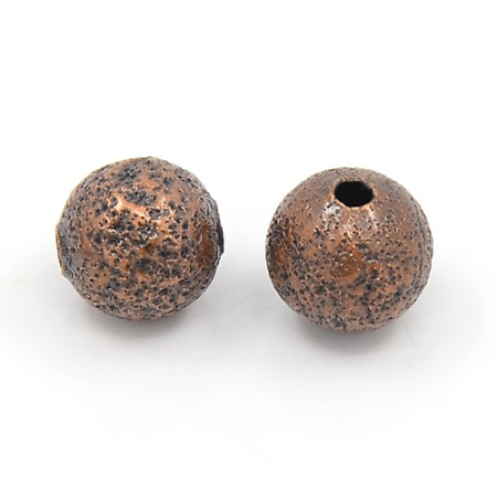 <p>Латунная бусина с медным покрытием с чернением, выполнена в стиле "соляной техники". Диаметр отверстия около 2 мм. Оттенок может отличаться от фотографии и в разных поставках. Цена за 20 шт.</p>
<p>УЦЕНКА: на покрытии возможны неровности, пятнышки, вмятинки, может быть заметен шов, преимущественно у отверстий.</p>