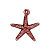 Подвеска, 21х18мм, TierraCast, морская звезда, базовый материал - оловянный сплав, медная с чернением, 1 шт.