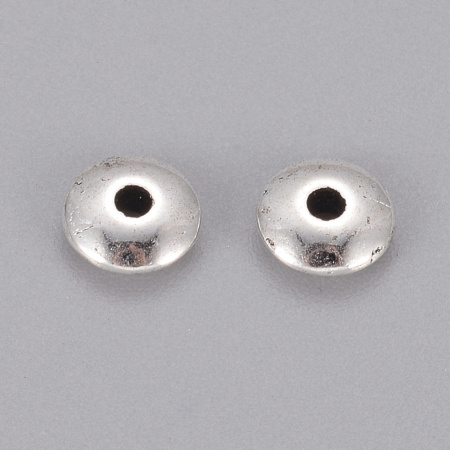 Бусина металлическая, 6х2мм, диск гладкий, базовый материал - цинковый сплав, стиль тибетское серебро, 10 грамм Бусина металлическая, 6х2мм, диск гладкий, базовый материал - цинковый сплав, стиль тибетское серебро, 10 грамм