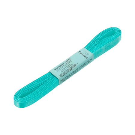 Лента атласная, Gaммa, 6мм, лазурная №047, моток, 5 метров Лента атласная, Gaммa, 6мм, лазурная №047, моток, 5 метров