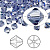 Бусина Swarovski, 6мм, Биконус (#5328), танзанит (цвет 539), 10 шт.