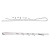 Основа для заколки-невидимки, 55мм, с тремя петельками, базовый материал - сталь, посеребренная, 1 шт.