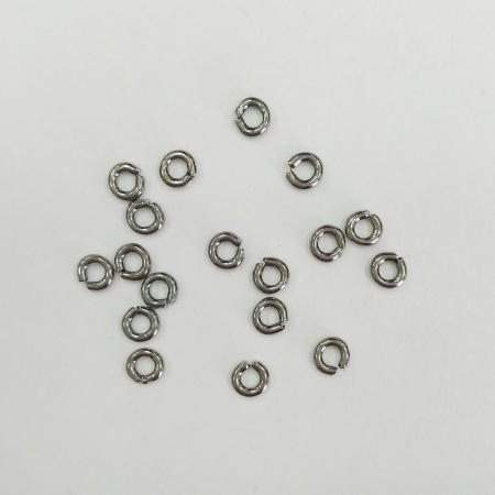 Соединительное колечко, 3мм (толщина 0.8мм, внутренний размер 1.4мм), базовый материал - латунь, вороненая сталь, 150 шт.