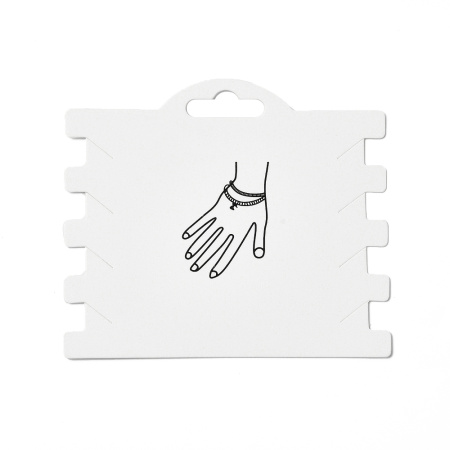 Карточка для демонстрации украшений, 106х92мм, с рукой, картон, 20 шт.