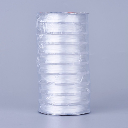 <p>Эластичная резинка для создания растягивающихся браслетов (без замочка), бело-прозрачного цвета. Оттенок может отличаться от фотографии и в разных поставках. Форма катушки может быть разной в разных поставках. Цена указана за катушку (около 10 метров).</p>