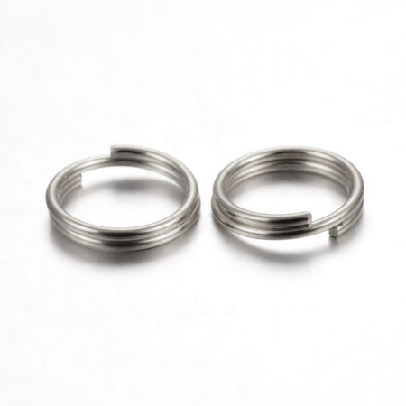 Соединительное колечко, 10мм (толщина 0.7мм, внутренний размер 8.6мм), двойное, базовый материал - нержавеющая сталь, без покрытия, 5 грамм