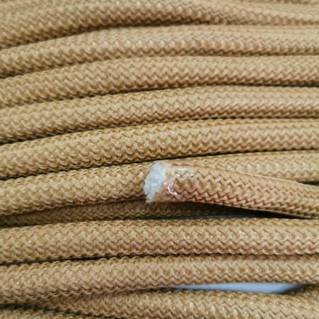 Шнур плетеный с сердечником, около 10мм, полиэстер, бежевый, 90 см, 1 шт.