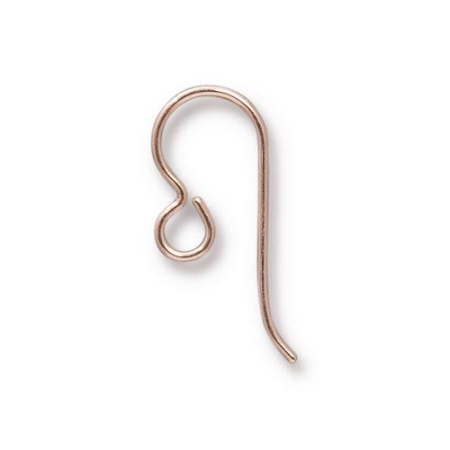 Швензы открытые, 13мм, TierraCast, с большой петелькой, базовый материал - латунь, розовое золото (rose gold filled), пара