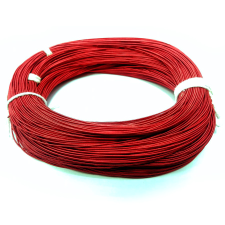 Канитель, 1.1мм, Индия, мягкая, гладкая, цвет красный, 5 грамм