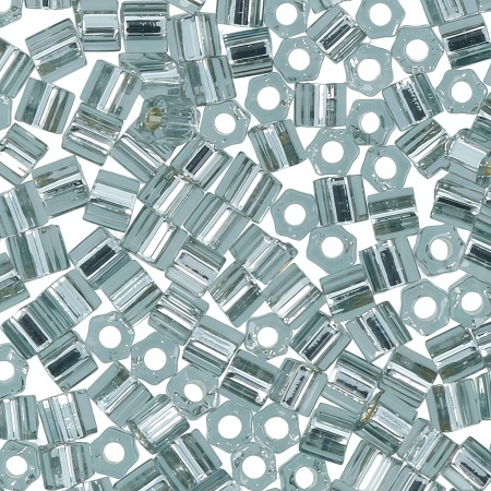 Бисер TOHO Hexagon, размер 11/0, цвет #29 (Внутреннее серебрение, черный бриллиант), 10 грамм