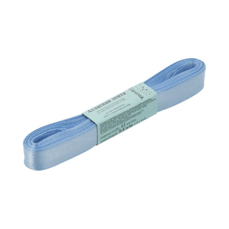Лента атласная, Gaммa, 12мм, голубая №049, моток, 5 метров Лента атласная, Gaммa, 12мм, голубая №049, моток, 5 метров