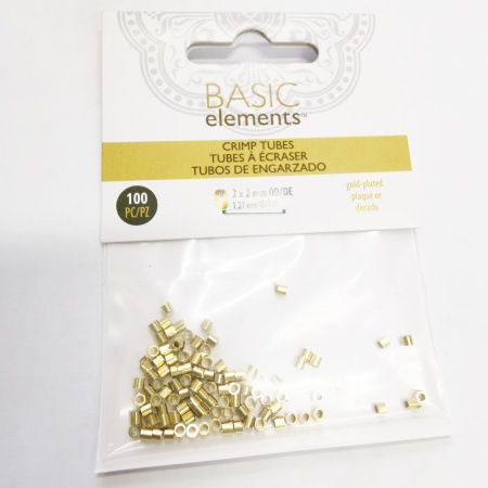 <p>Кримпы - трубочки размером примерно 2*2 мм. Внутренний диаметр около 1.2 мм. Оттенок может отличаться от фотографии и в разных поставках. Дизайн упаковки может отличаться в разных поставках. Произведено американской компанией BeadSmith в Китае. Цена за упаковку - около 100 шт. (фасуются производителем на вес без пересчёта и без проверки на брак: возможны заусенцы, неровности, могут попадаться помятые кримпы).</p>