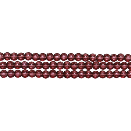 Бусины стеклянные, 4мм, аметистовые, 80 шт., низка