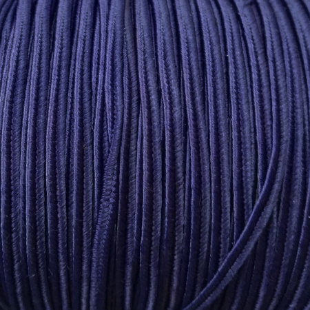 Сутаж, 3х1мм, вискоза, цвет темно-синий, 5 метров, УЦЕНКА