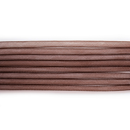 Бижутерная сетка-рукав, 8мм, коричневая, 10 метров