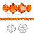 Бусина Swarovski, 4мм, Биконус (#5328), мандарин (цвет 259), 10 шт.