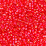 <p>Японский бисер TOHO Treasure (цилиндрический Тохо), размер 11/0 (около 1.6 мм). Прозрачный красный бисер, окрашенный изнутри в цвет светлый топаз (Inside-Color Siam/Light Topaz Lined). Цена за 10 грамм (около 2 000 бисеринок).</p>