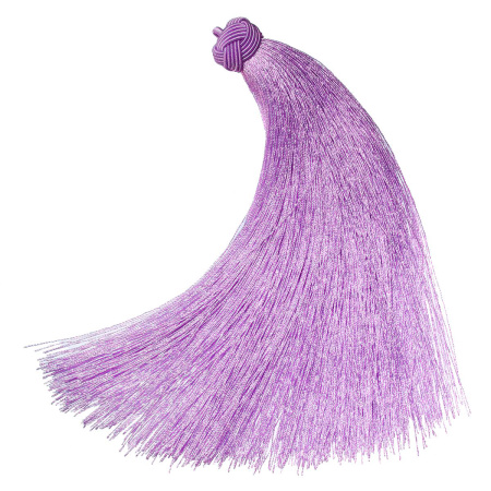 Кисточка декоративная, 160х17мм, с фигурной головкой, нейлоновая, сиреневая, 1 шт.